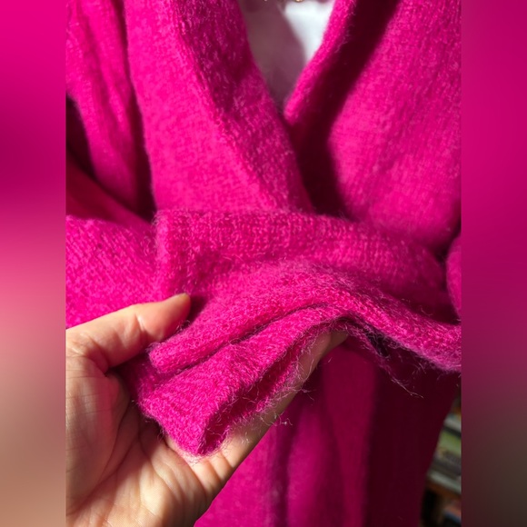 Vintage P.G.E. Mohair Knit Coatigan Blazer • Majestic Magenta • Oversized Luxe - Picture 8 of 17